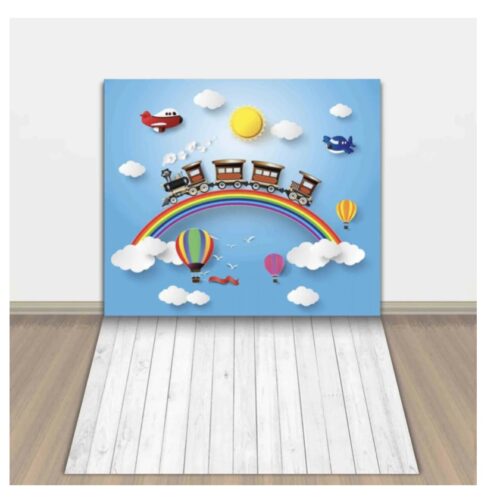 Cenario trem arco iris