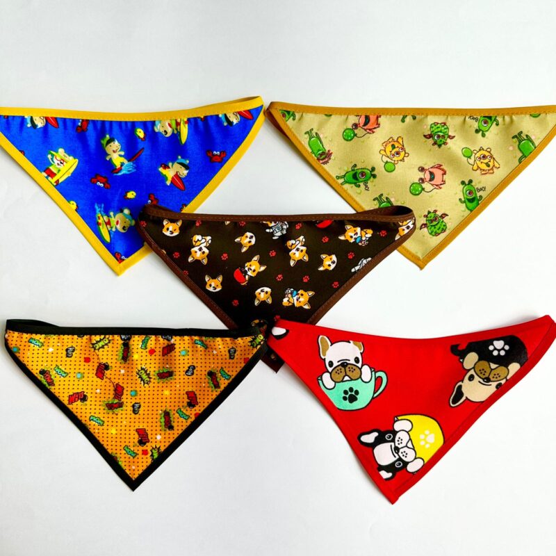 Bandanas Pequenas Estampas Sortidas Macho - 10 unidades - Imagem 2