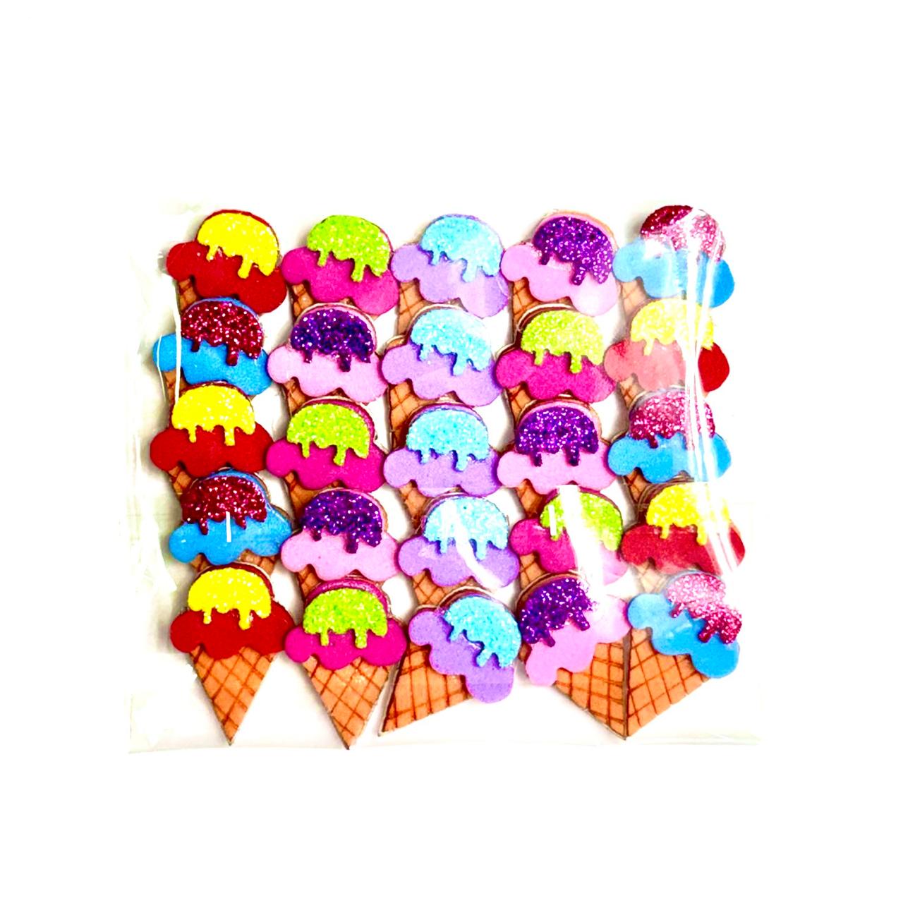 Adesivo Casquinha Sorvete - 25 unidades