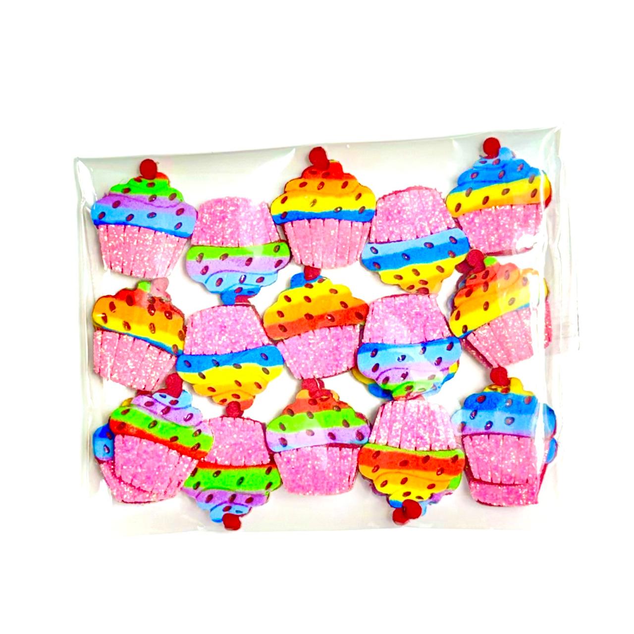 Adesivo Cupcake - 25 unidades