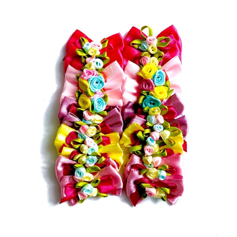 Laços Médios Duplos Aplique Rococó - 20 unidades