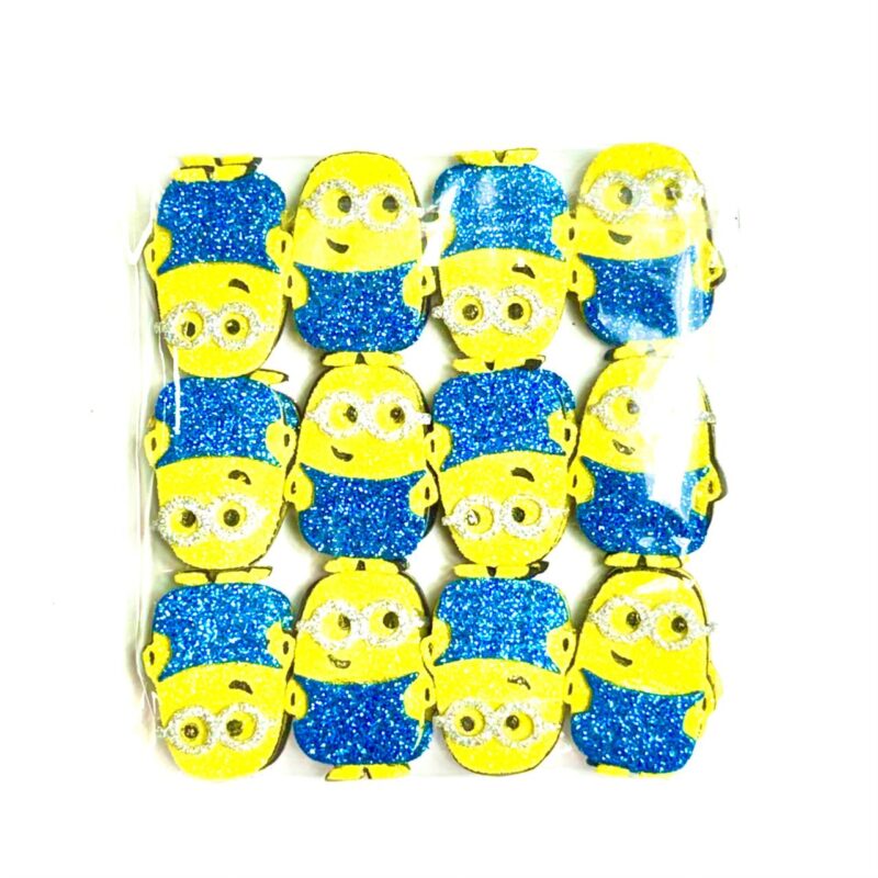 Adesivo Minions Gliterizados - 25 unidades