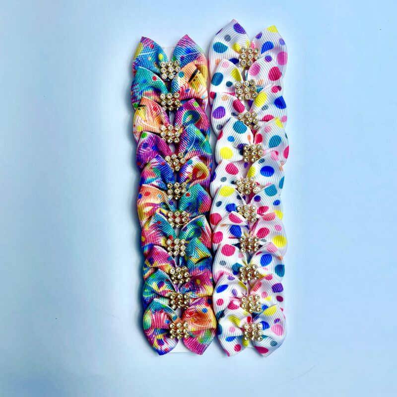 Laços Médios Estampas Carnaval com Strass  - 20 Unidades