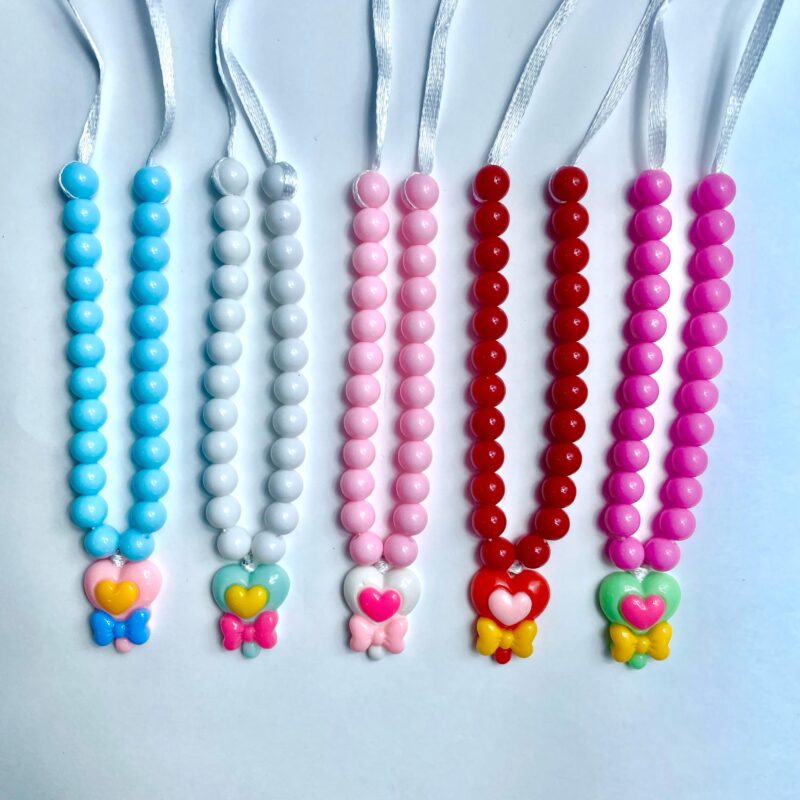 Colar Pirulitos Corações - 10 unidades