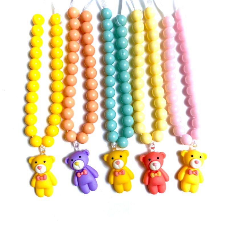 Colar Ursinhos Coloridos - 10 unidades