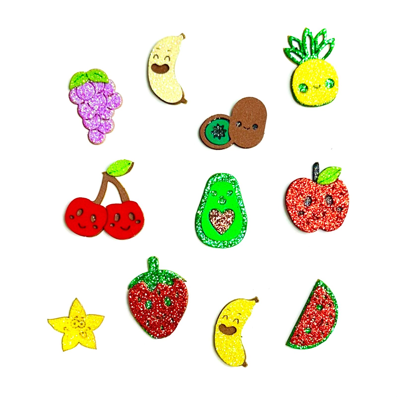 Adesivos Coleção Frutas Luly Biju - 30 unidades
