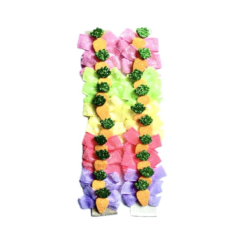 Laços Pequenos Brilhantes Aplique Cenoura de Páscoa - 20 unidades