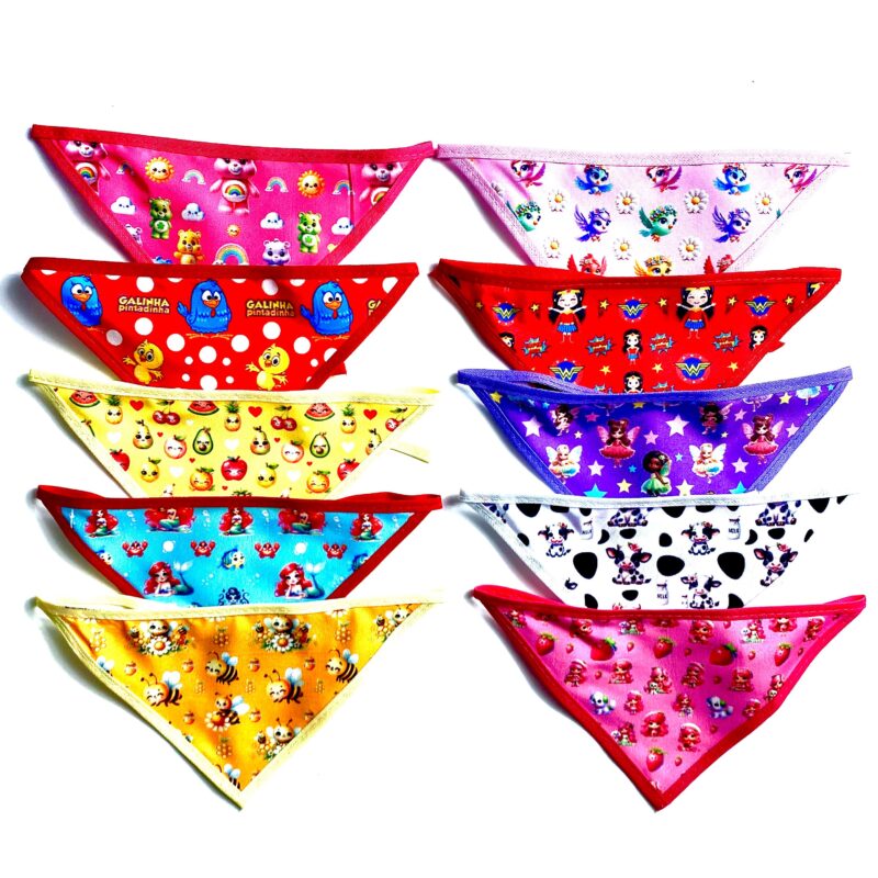Bandanas Gigantes Desenhos Estampados Fêmea - 6 unidades