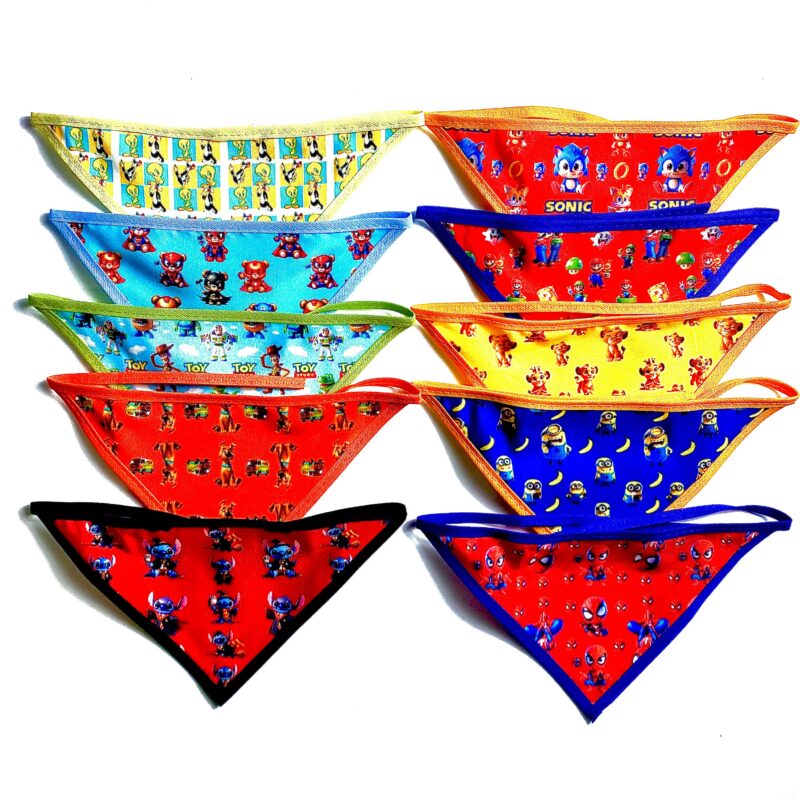 Bandanas Gigantes Desenhos Estampados Macho - 6 unidades