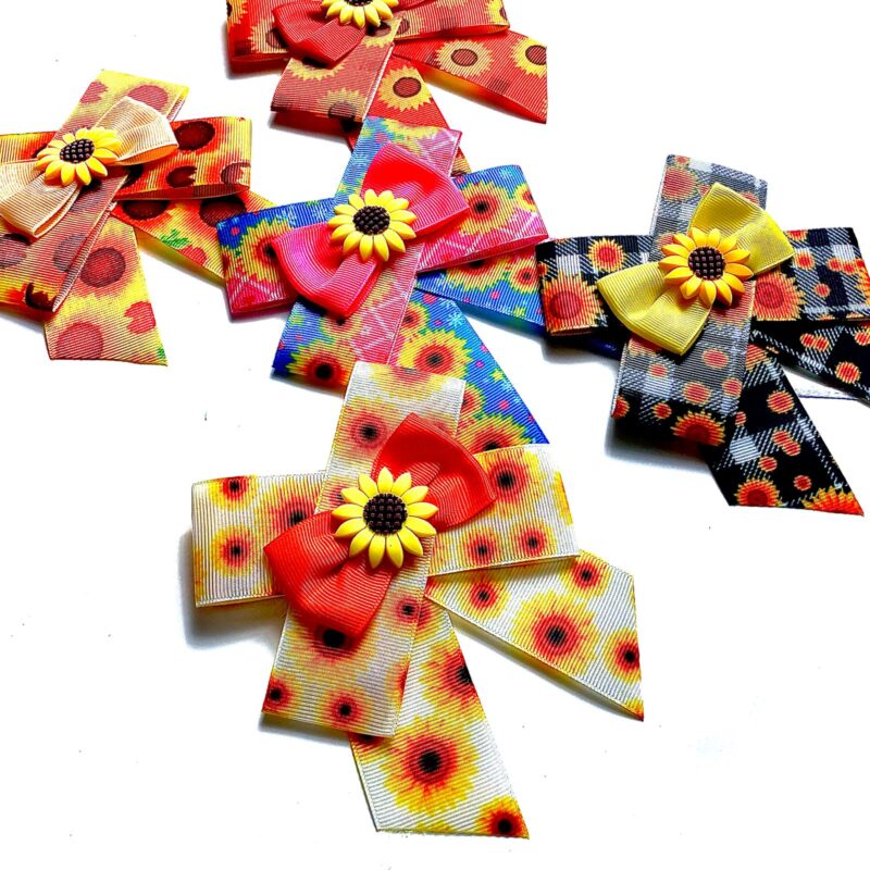 Gargantilhas Estampadas Aplique Girassol - 10 unidades - Imagem 2