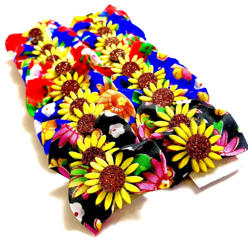 Laços Médios Estampados Aplique Girassol – 20 unidades - Image 2