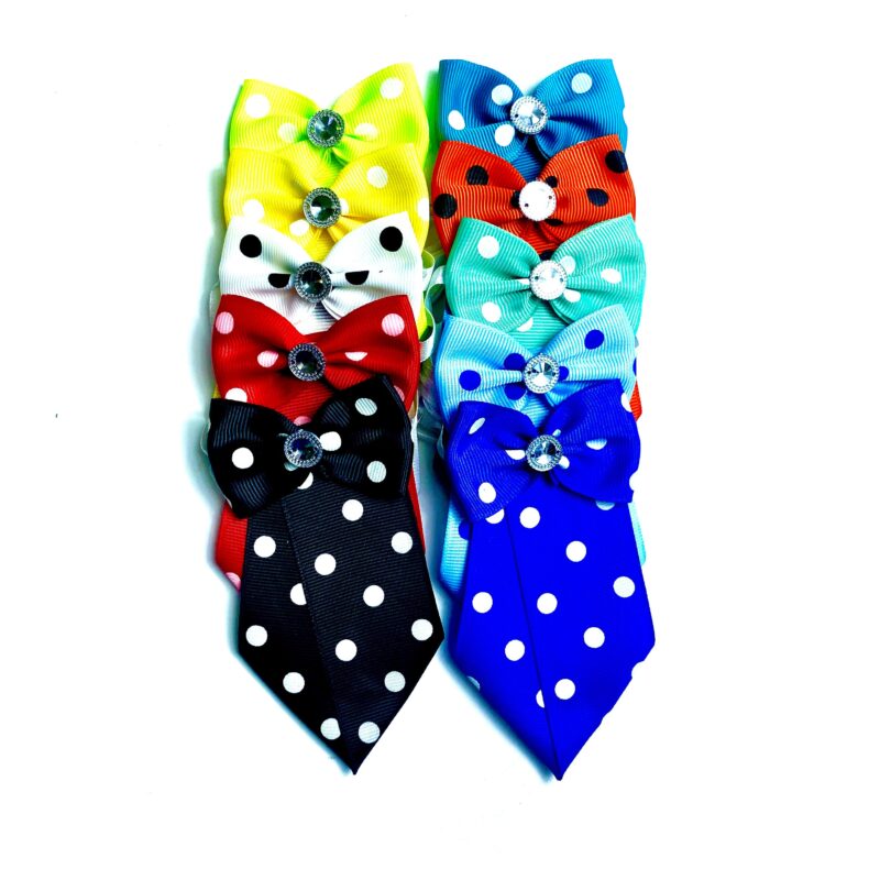 Gravatas Pug Bolinhas Estampadas - 10 unidades