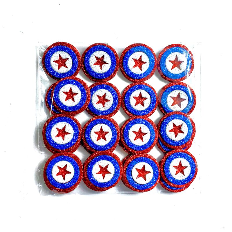Adesivo Escudo do Capitão América - 25 unidades