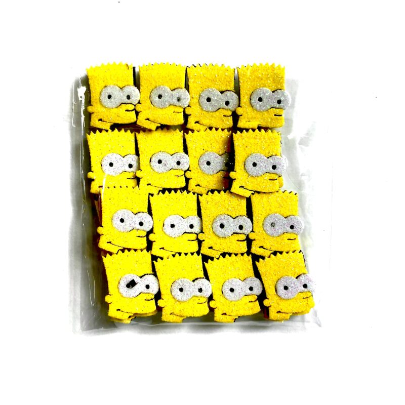 Adesivo Bart Simpson Gliterizado - 25 unidades