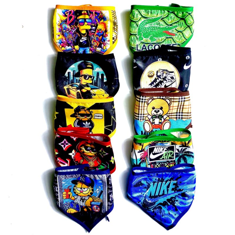 Bandanas Pequenas Personagens Marcas Sortidas Macho – 10 unidades