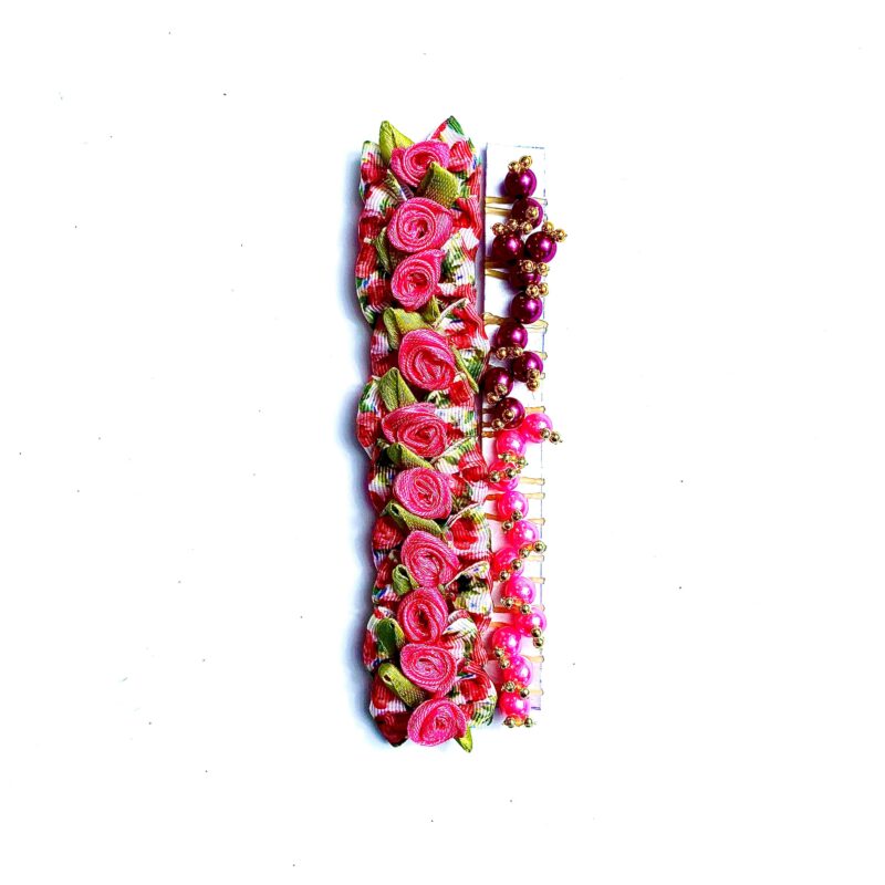 Conjunto Penteado e Laço Rococó Rosa - 20 unidades