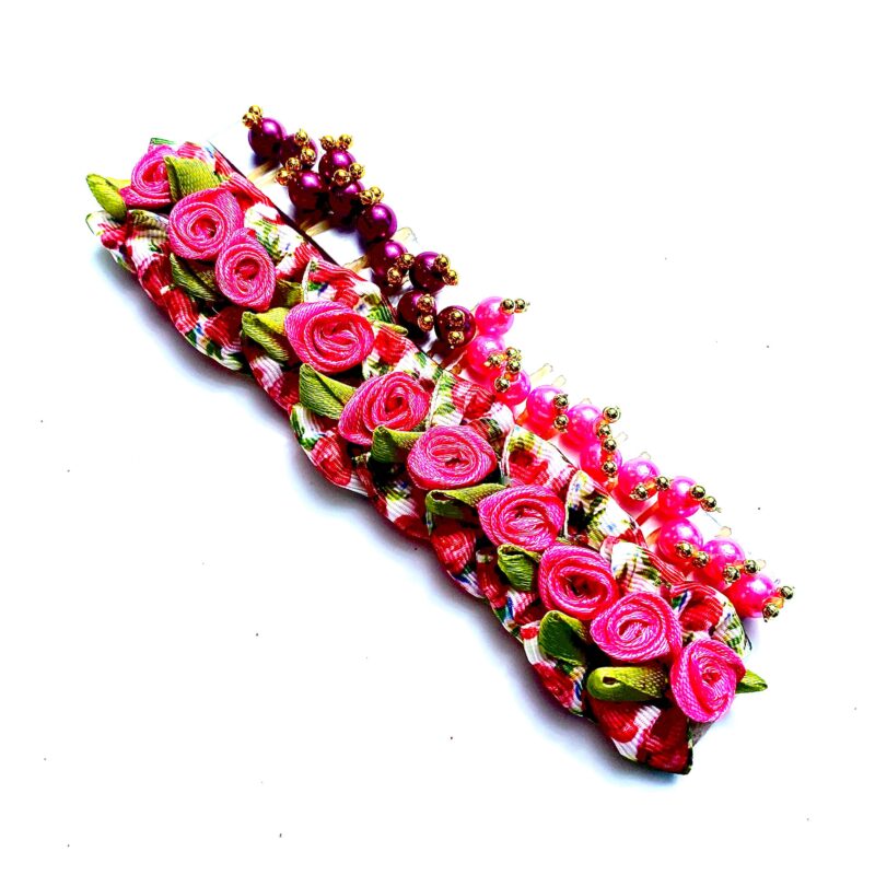 Conjunto Penteado e Laço Rococó Rosa - 20 unidades - Imagem 2