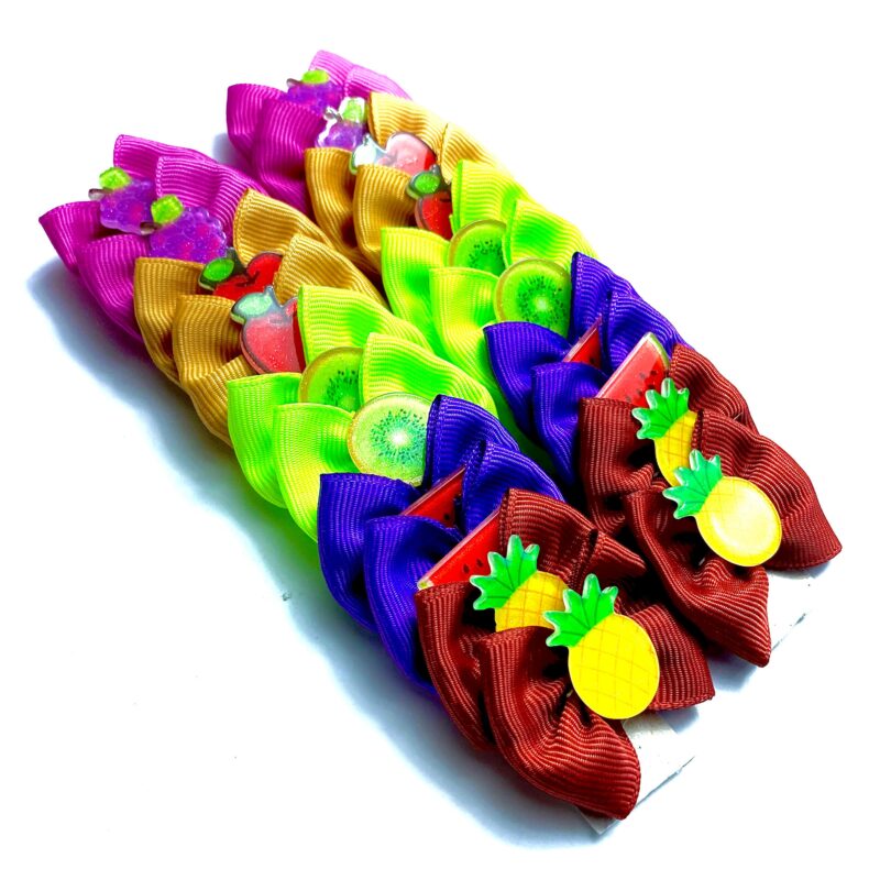 Laços Médios Coloridos com Aplique Frutas – 20 unidades - Imagem 2