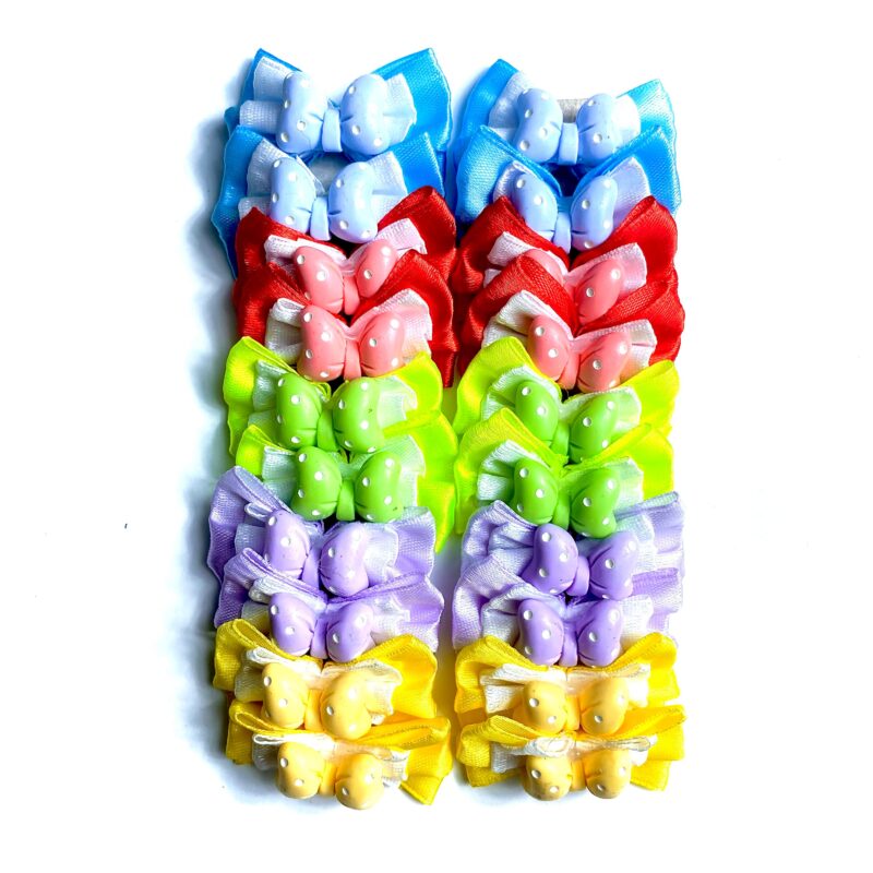 Laços Médios Duplo Aplique Laço Biscuit - 20 unidades