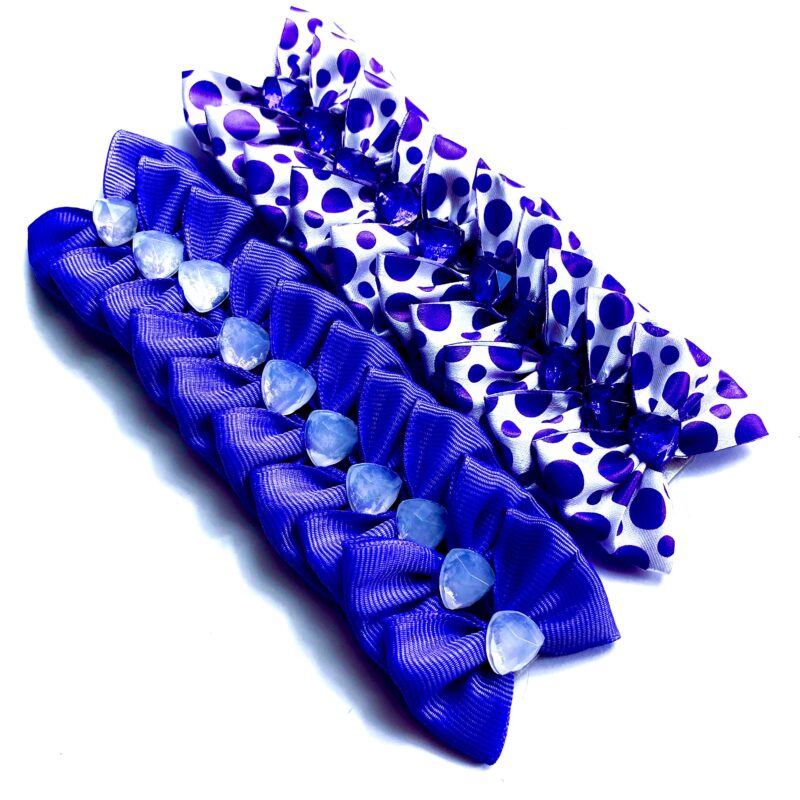 Laços Médios Roxo e Branco - 20 unidades - Imagem 2