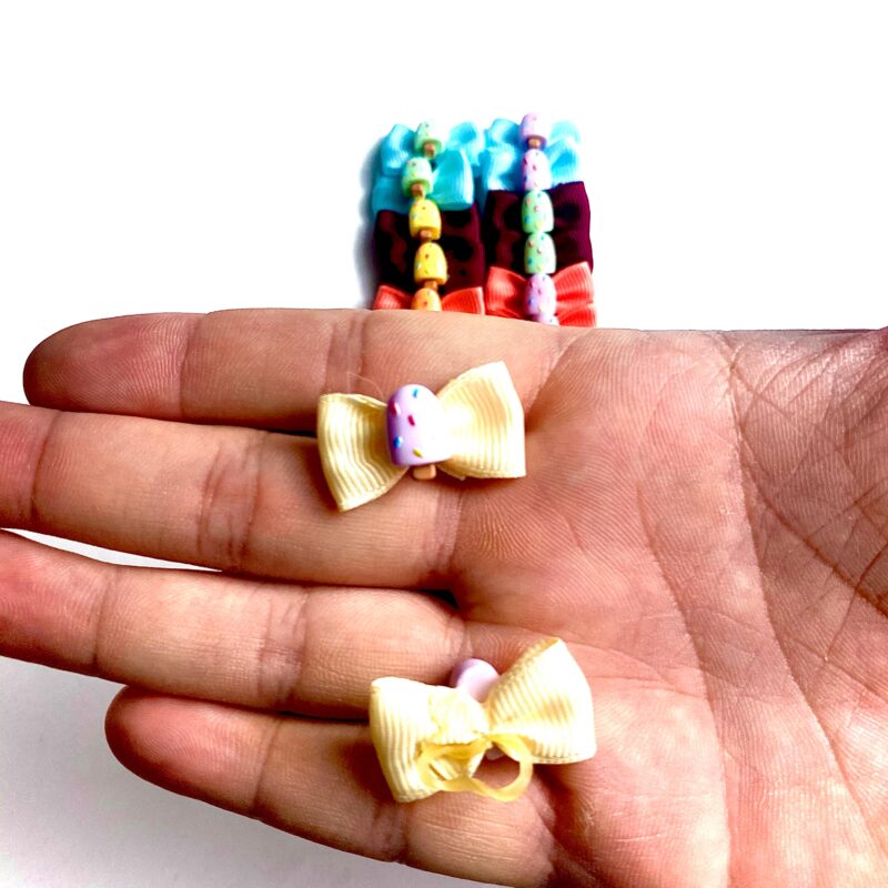 Laços Pequenos Coloridos com Aplique Sorvete de Picolé (3) - 20 unidades - Imagem 3