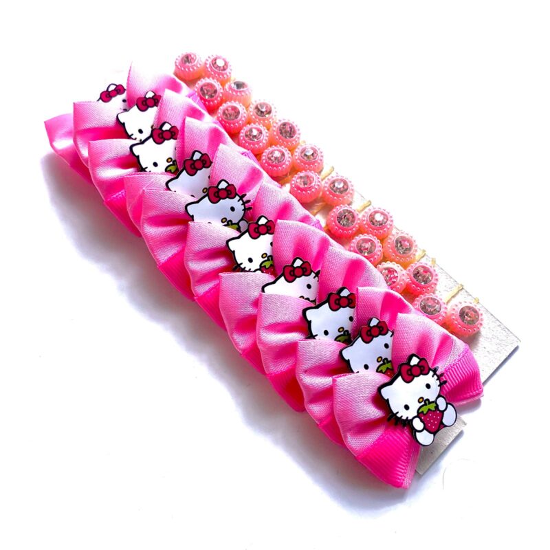 Conjunto Penteado e Laço Hello Kitty - 20 unidades - Imagem 2