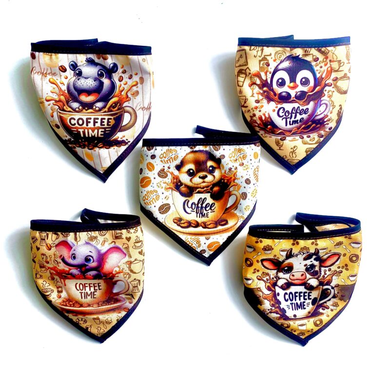 Bandanas Gigantes Animais Coffee Time - 6 unidades