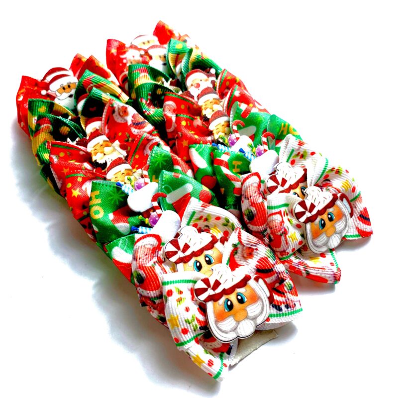 Laços Médios Natal Estampados Aplique EVA – 20 unidades - Imagem 2