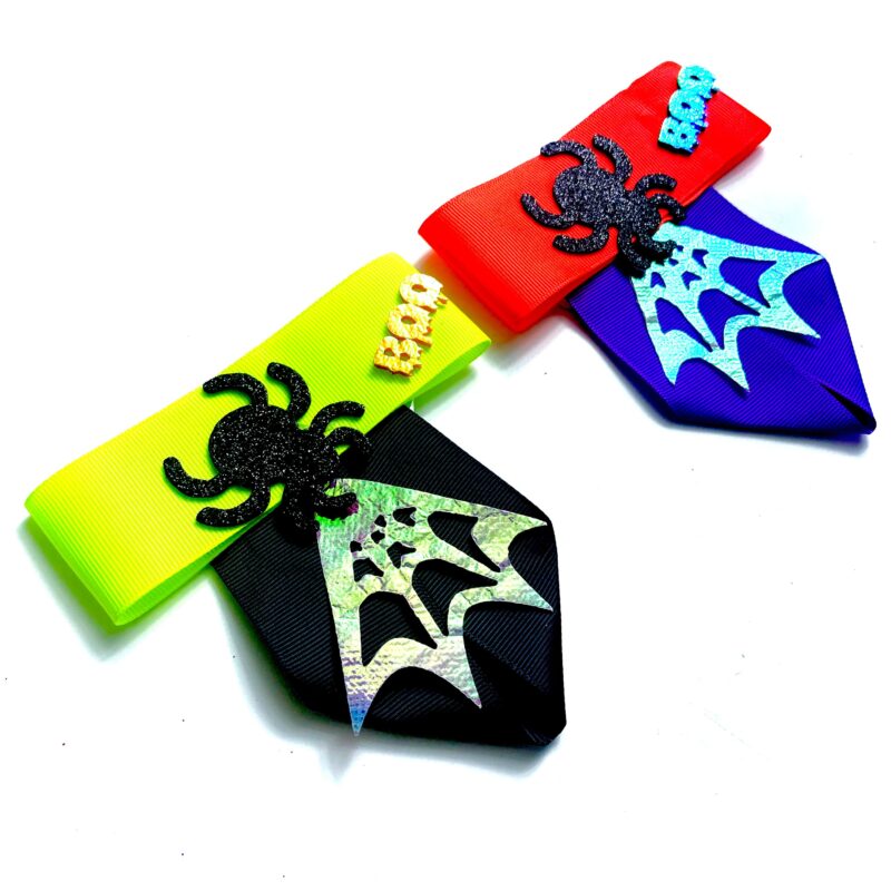 Gravatas Médias Halloween Aplique Aranha - 10 unidades - Imagem 2