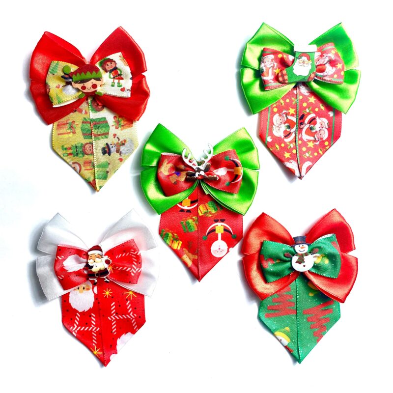 Gravata Natal Aplique Sublimados – 10 unidades