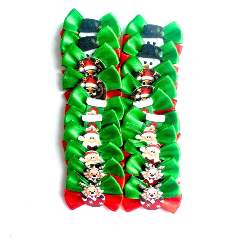 Laços Médios Natal Bicolor – 20 unidades
