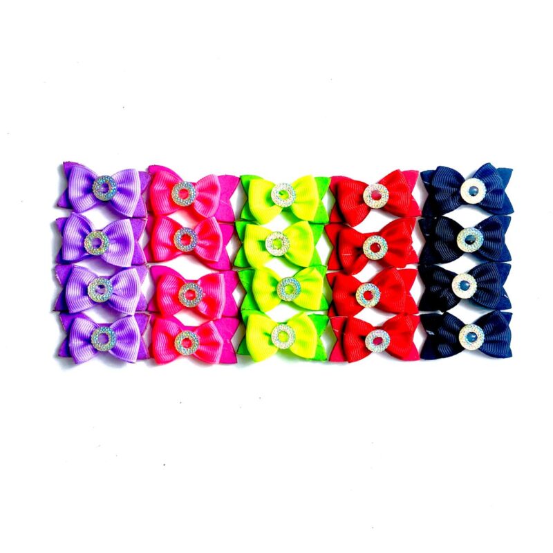 Laços Médios Adesivos Aplique Brilhante - 20 unidades