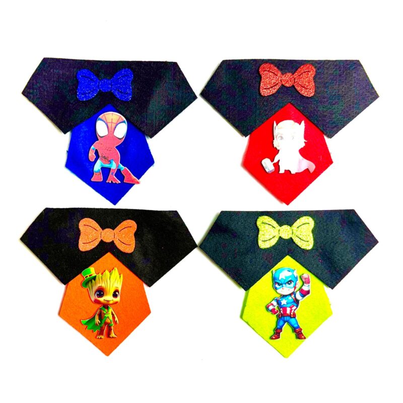 Gravata Colarinho Média Feltro Heróis - 10 unidades