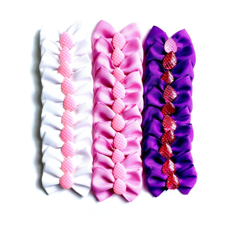 Laços Médios Aplique Gota Brilhante – 30 unidades