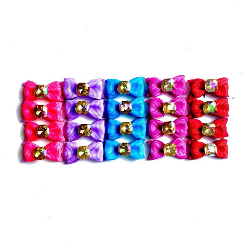 Laços Médios Adesivos Aplique Diamante - 20 unidades