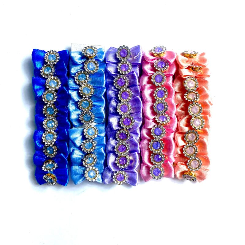 Micro Laços Aplique Flor Strass - 50 unidades