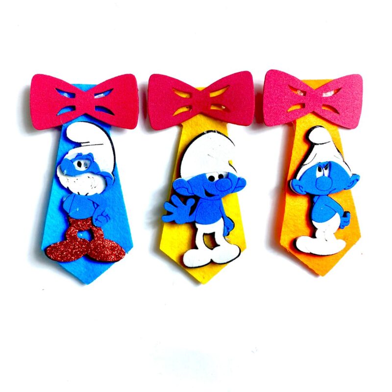 Gravatas Médias Smurfs (1) - 10 unidades