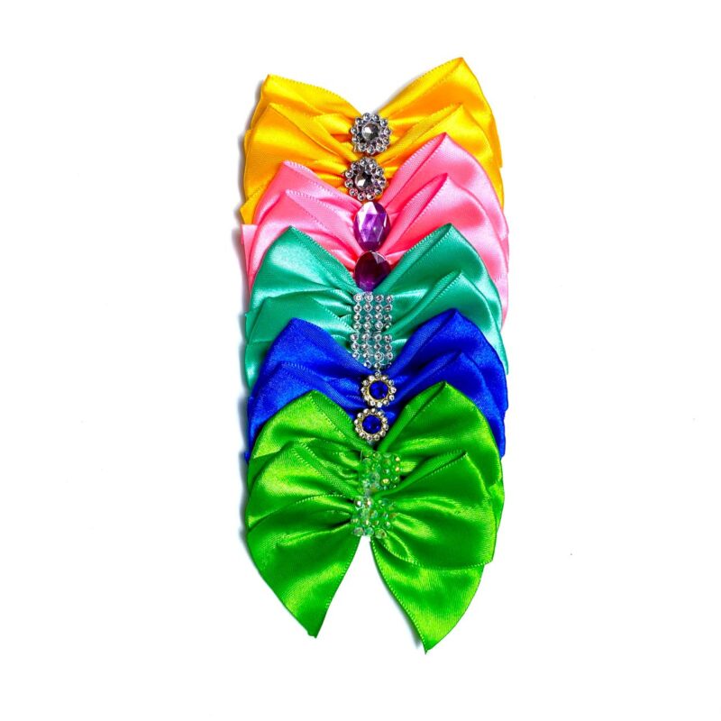 Maxi Laços Coloridos Aplique Pedraria - 10 unidades