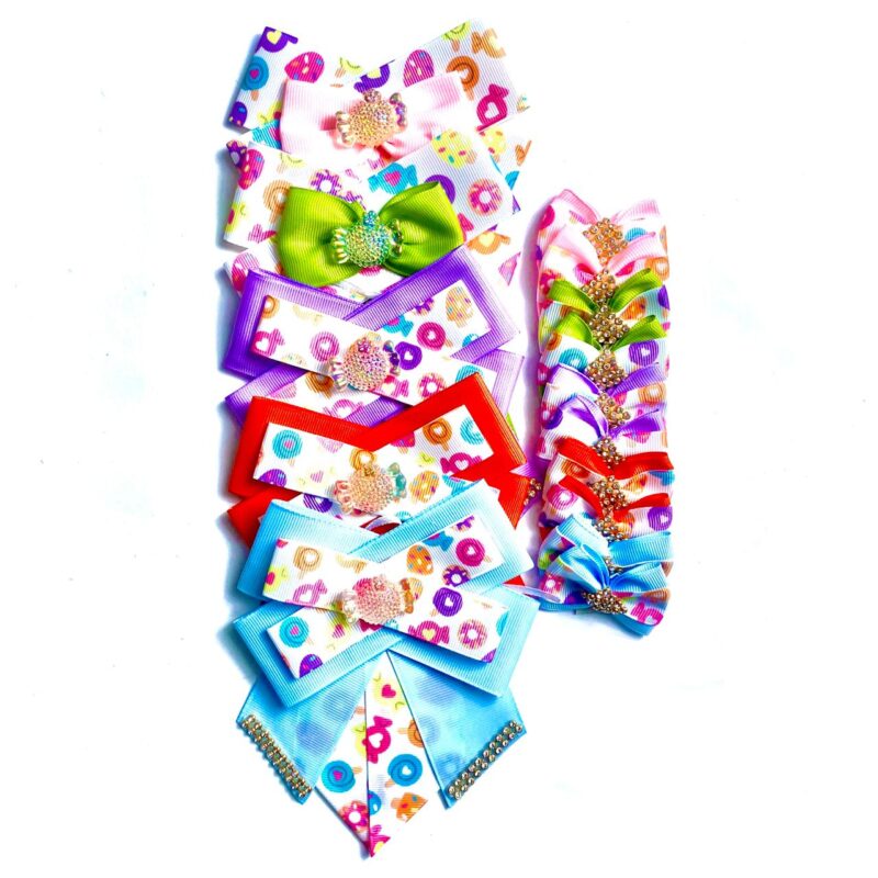 Conjunto Gargantilhas e Laços Doçura - 15 unidades