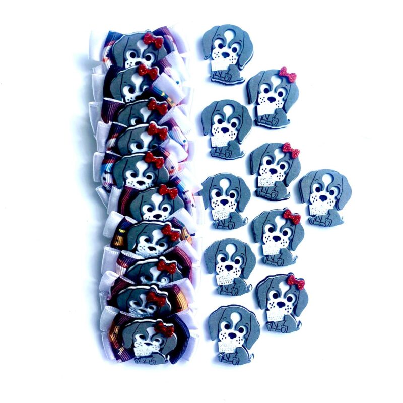 Conjunto Laço e Adesivo EVA Dog - 20 unidades