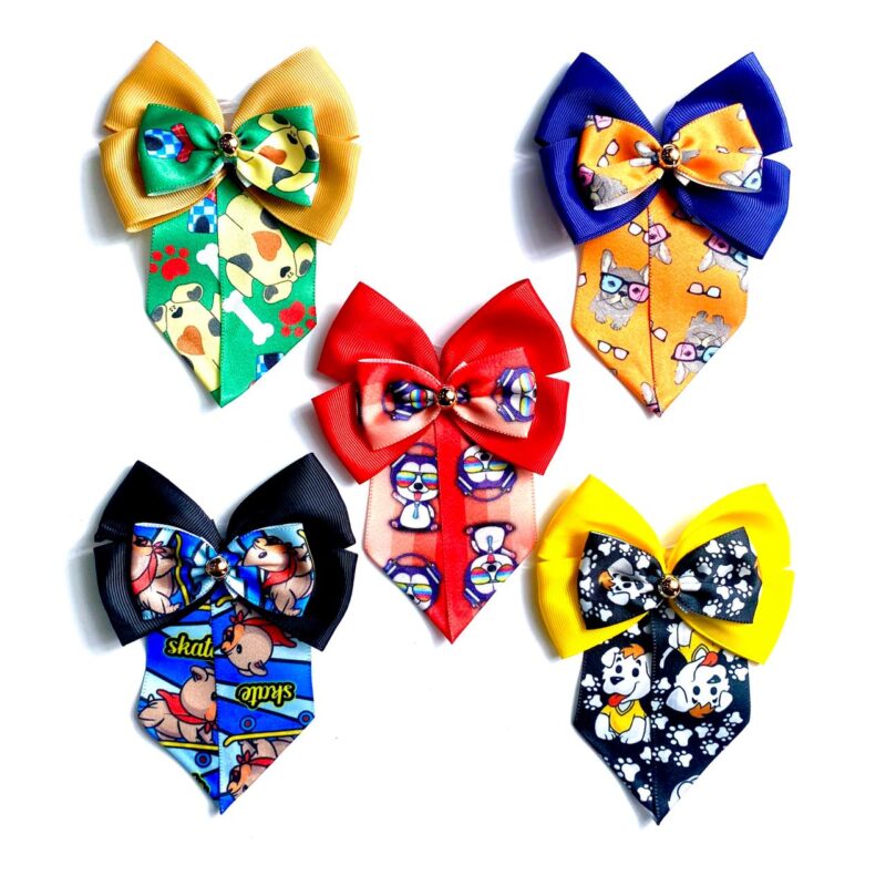 Gravatas Médias Estampas Dogs - 10 unidades