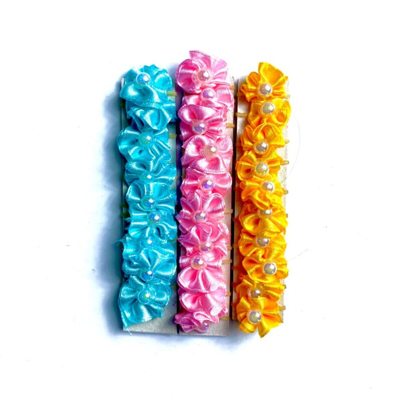 Mini Laços Fuxico - 30 unidades