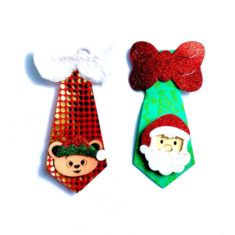 Gravatas Médias EVA Papai Noel / Ursinho - 10 unidades