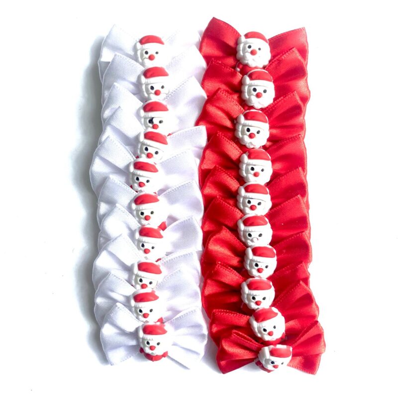 Laços Médios Aplique Paipai Noel Emborrachado - 20 unidades