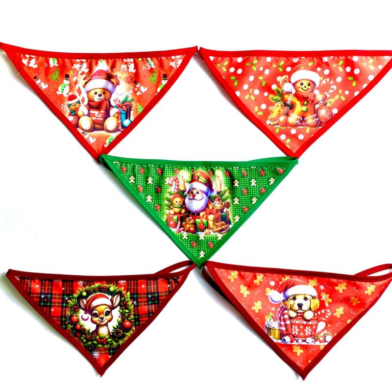 Bandanas Pequenas Natalinas - 10 unidades