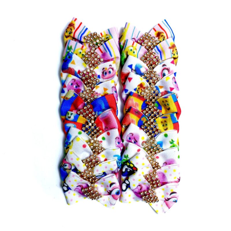 Laços Médios Fini Aplique Strass - 20 unidades