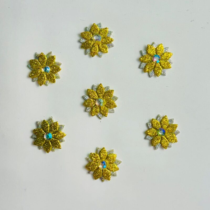 Adesivo Flor Dourada - 25 unidades