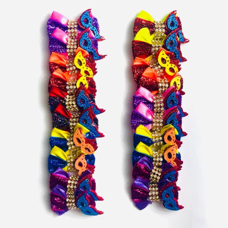 Laços Médios Carnaval Máscaras Brilhantes - 20 unidades