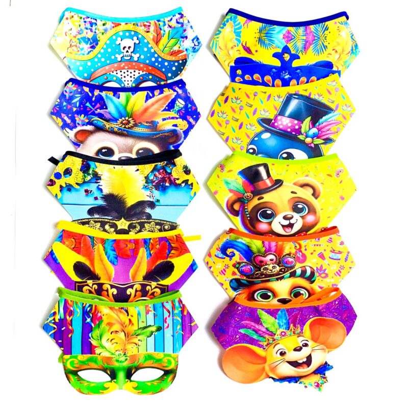 Gola Macho Média 3D Carnaval - 10 unidades