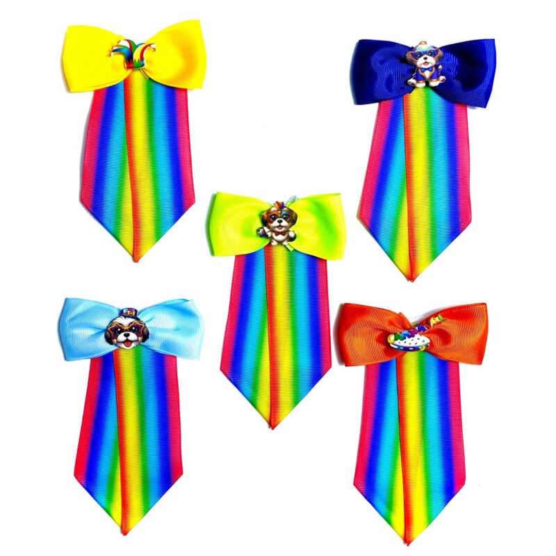 Gravatas Grandes Carnaval Coloridas - 10 unidades